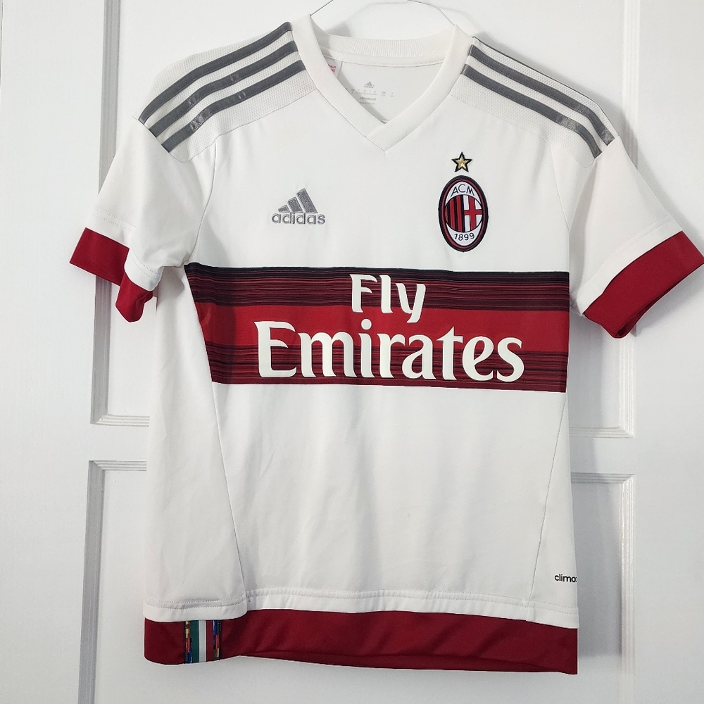 AC MILAN 2015/2016 AWAY SOCCER JERSEY - Authentic Youth Size L/ 13-14Y